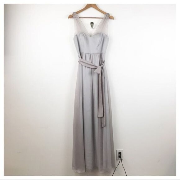 Anthropologie BHLDN Hitherto Gray Gown Size 4 - Picture 1 of 12